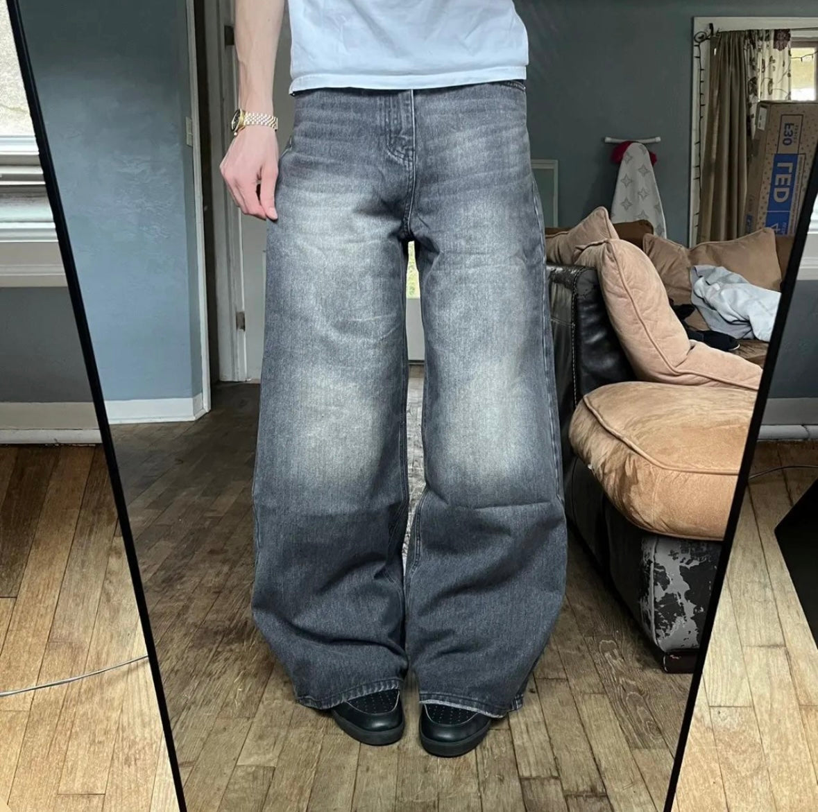 Faded Black Denim