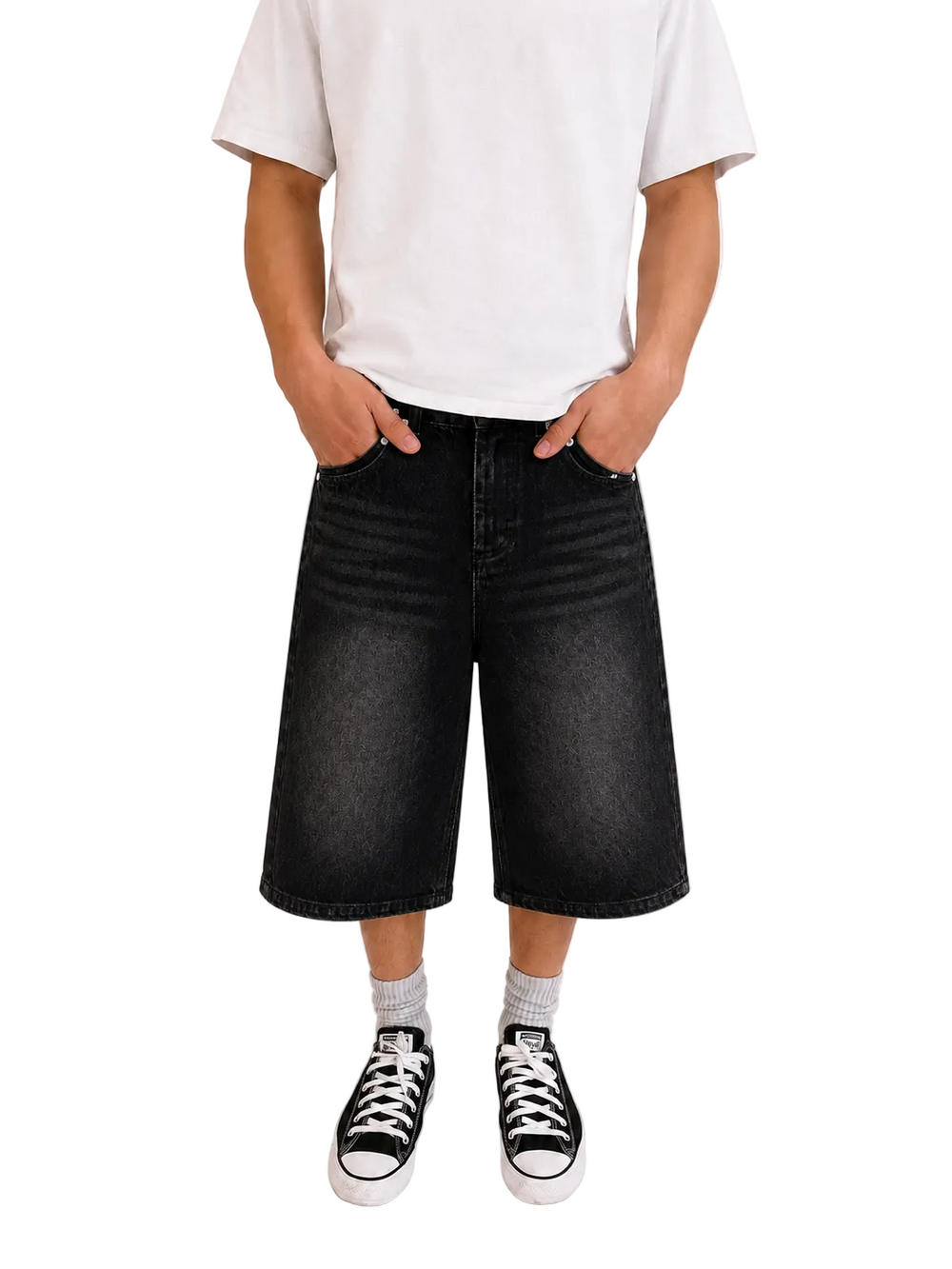 Dark Wash Baggy Jorts 2