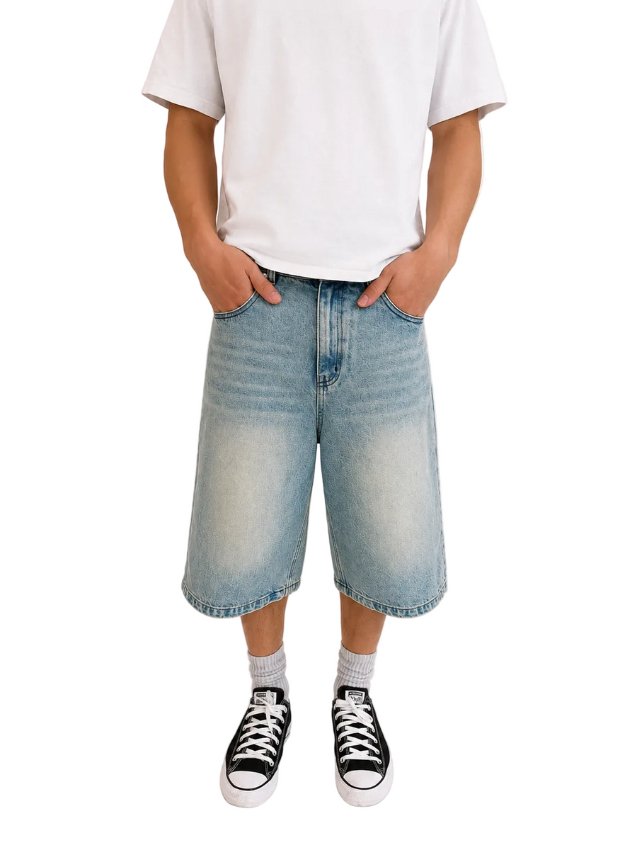 Light Wash Baggy Jorts