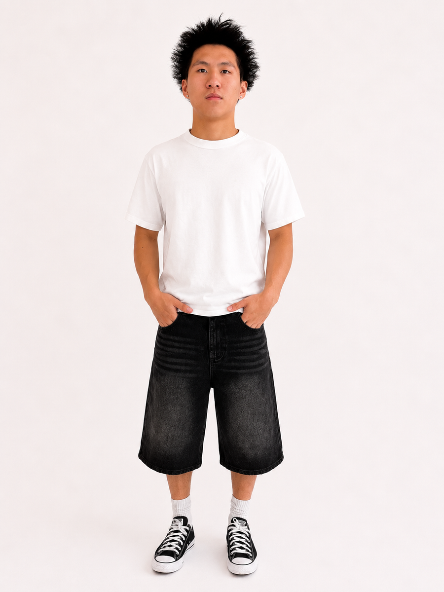 Dark Wash Baggy Jorts