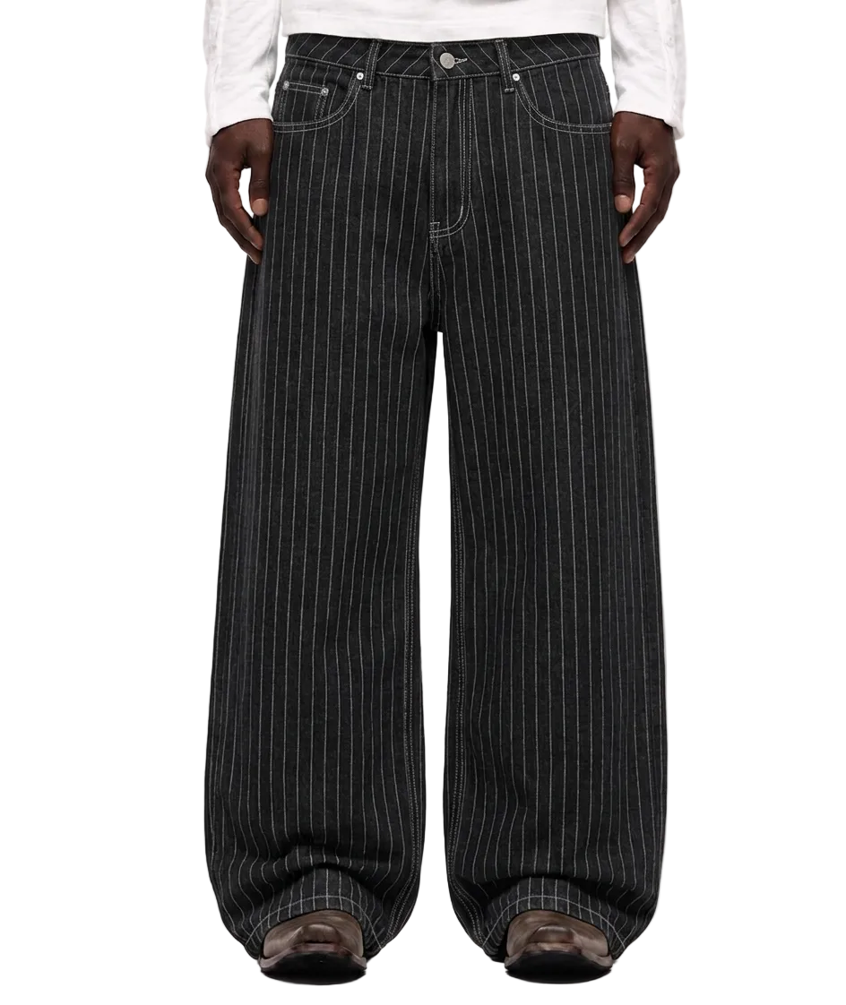 Pinstripe Wide Leg Denim - Pre Order 2