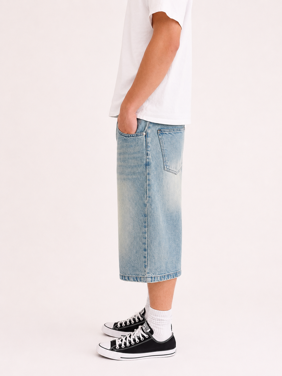 Light Wash Baggy Jorts