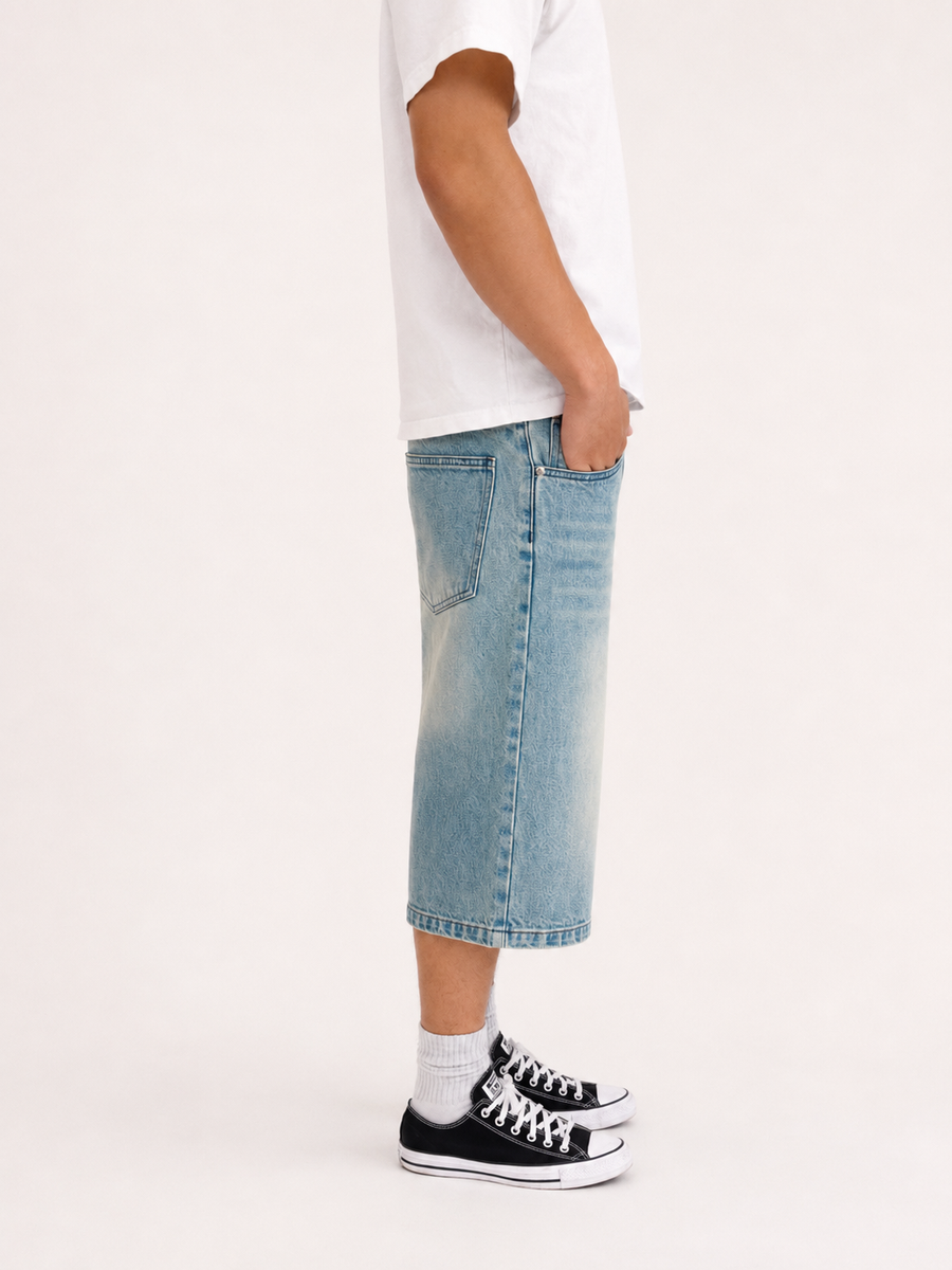 Light Wash Baggy Jorts
