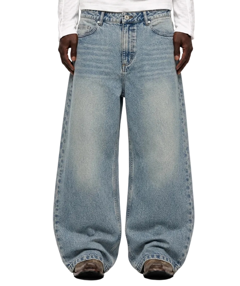 Light Wash Wide Leg Denim 2