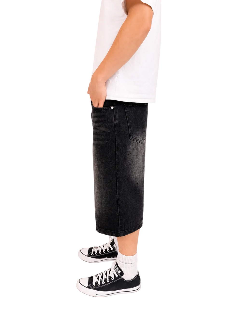Dark Wash Baggy Jorts 5