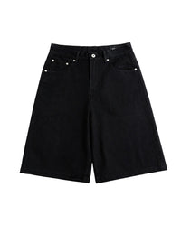 Jet Black Raw Selvedge Baggy Jorts