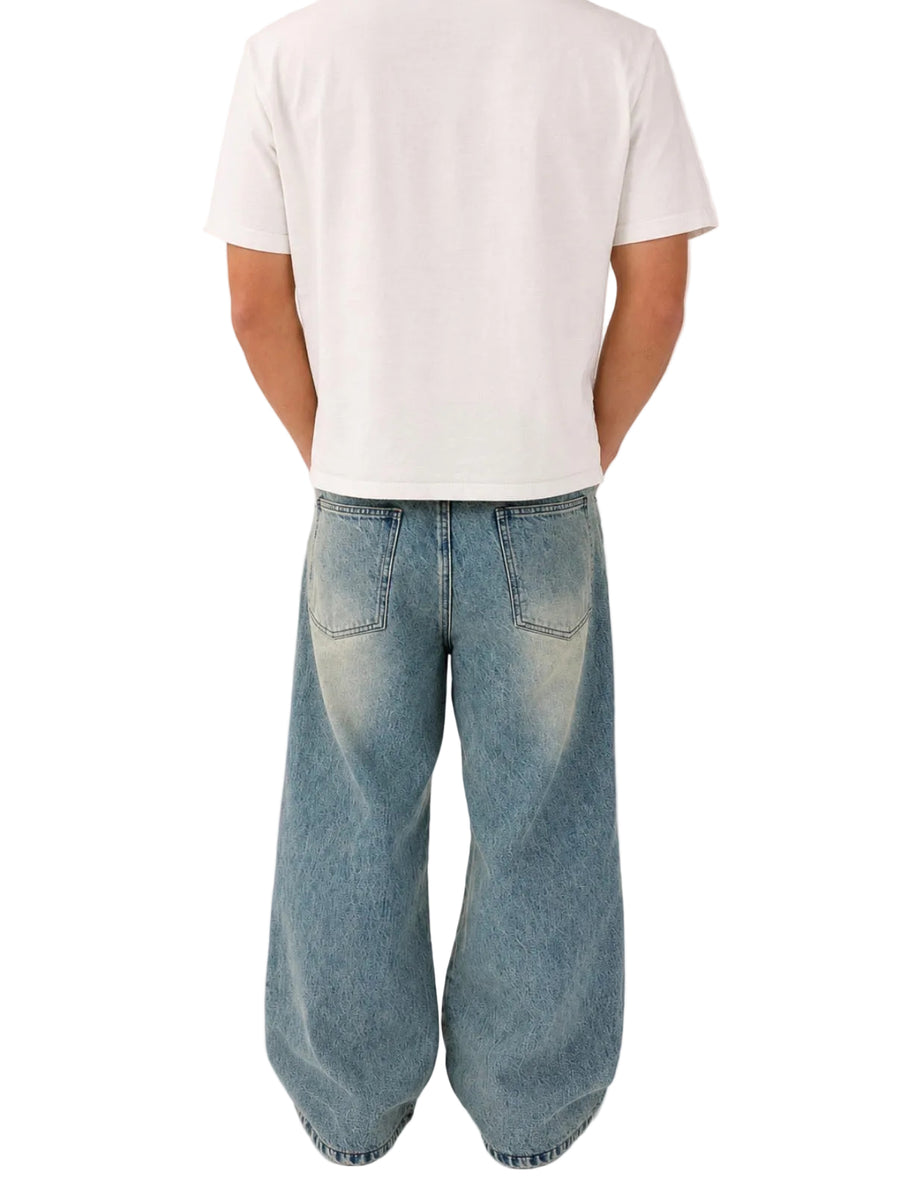 Light Wash Wide Leg Denim
