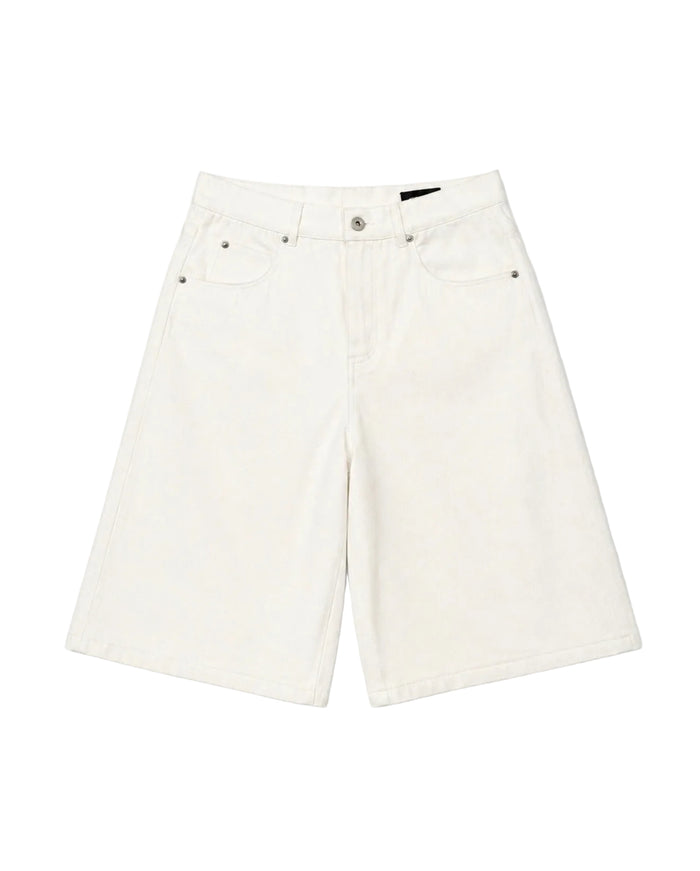 White Raw Selvedge Baggy Jorts
