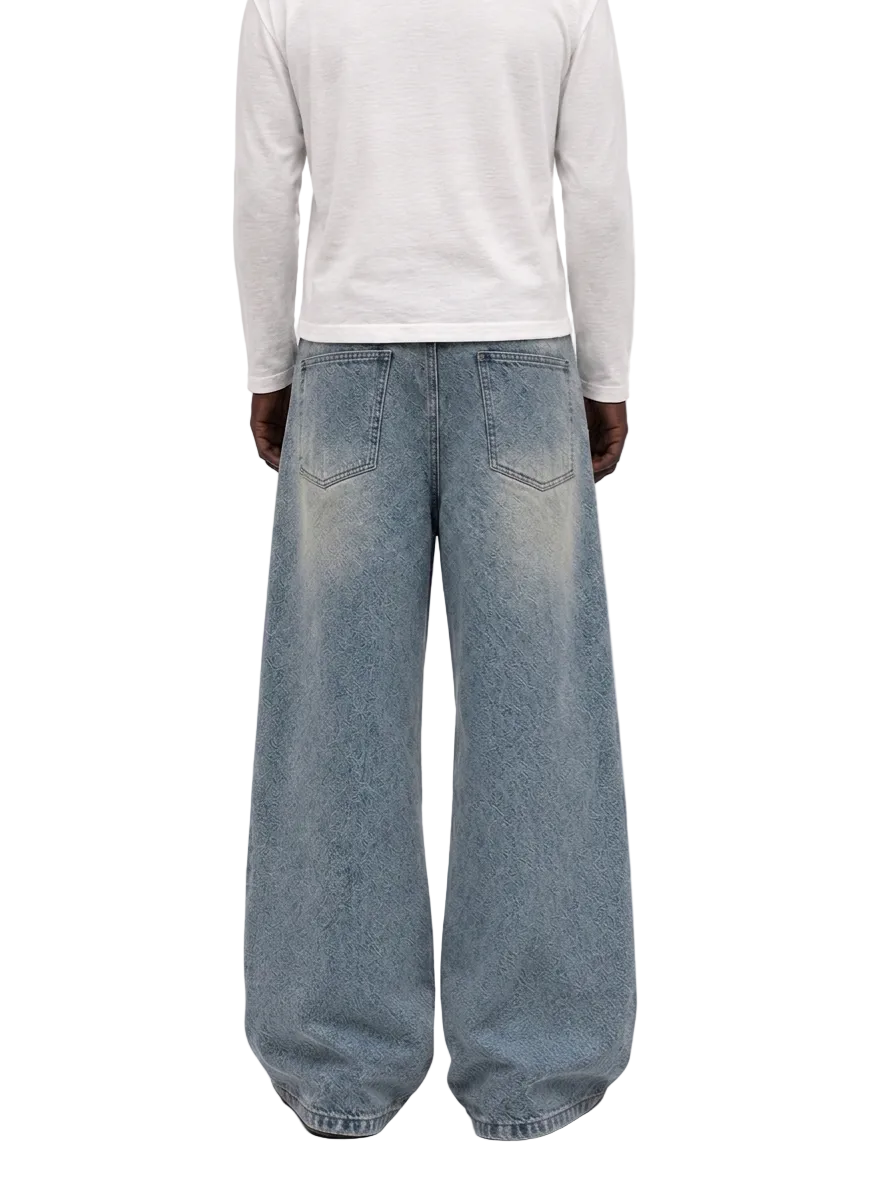 Light Wash Wide Leg Denim 4