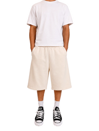 Cream Baggy Shorts