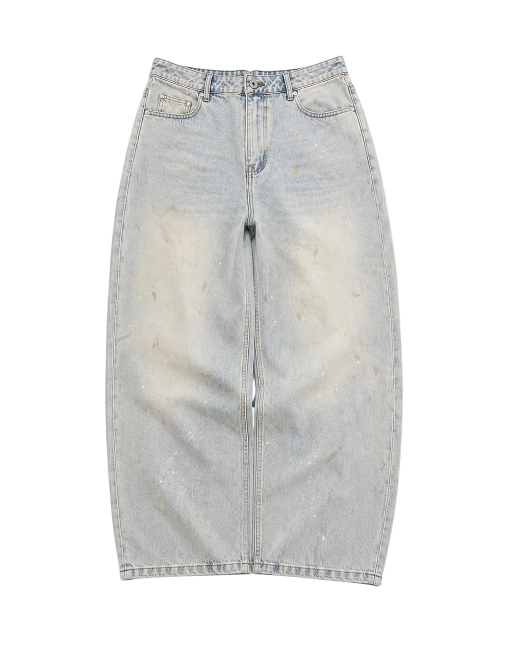 Blue Paint Splatter Wide Leg Denim 1
