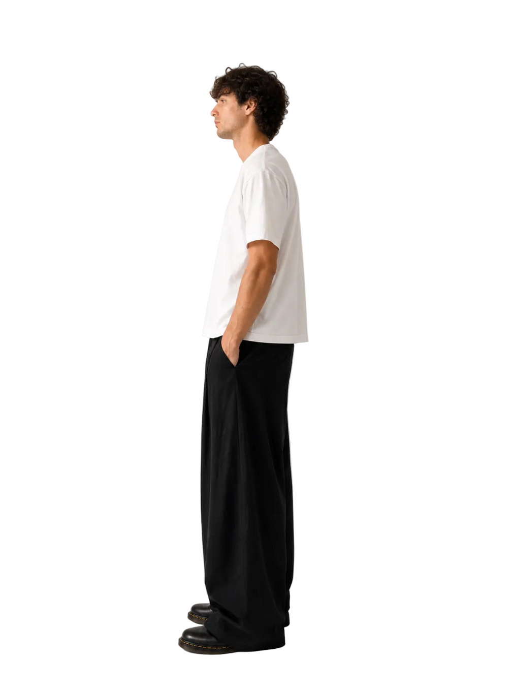Wide Leg Double Pleated Trousers 4