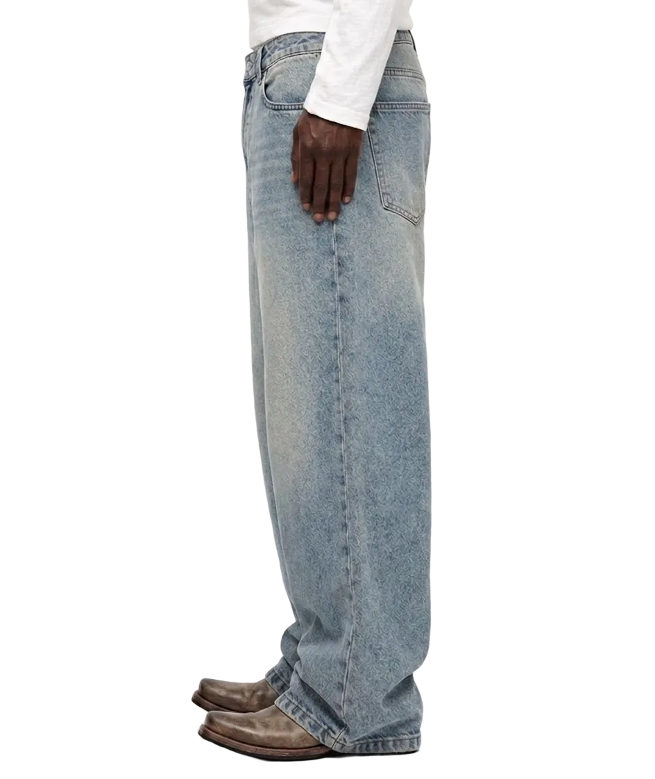 Light Wash Wide Leg Denim 3