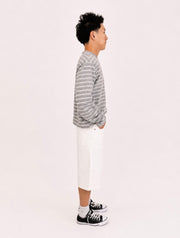 White Raw Selvedge Baggy Jorts
