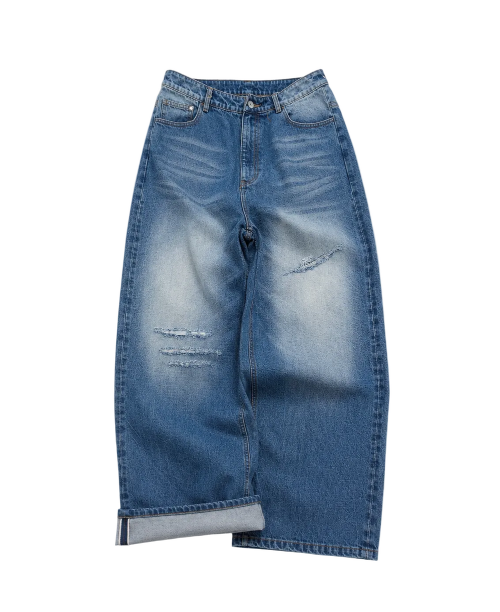 Blue Distressed Selvedge 1