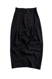 Wide Leg Double Pleated Trousers