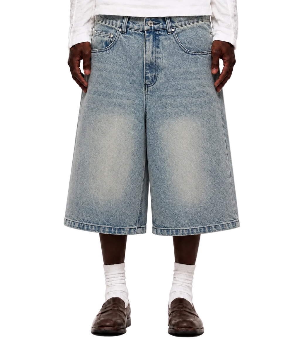 Light Wash Baggy Jorts 2