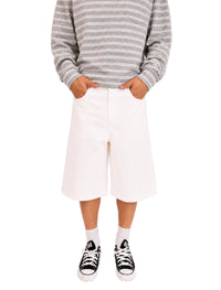 White Raw Selvedge Baggy Jorts