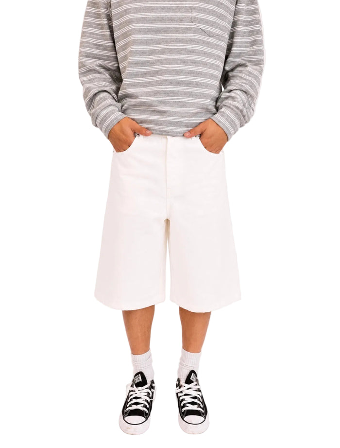 White Raw Selvedge Baggy Jorts