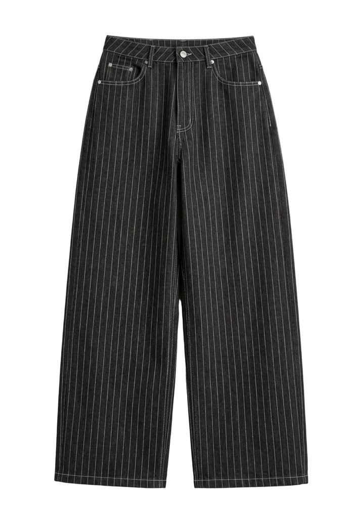 Pinstripe Wide Leg Denim - Pre Order
