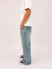 Light Wash Wide Leg Denim