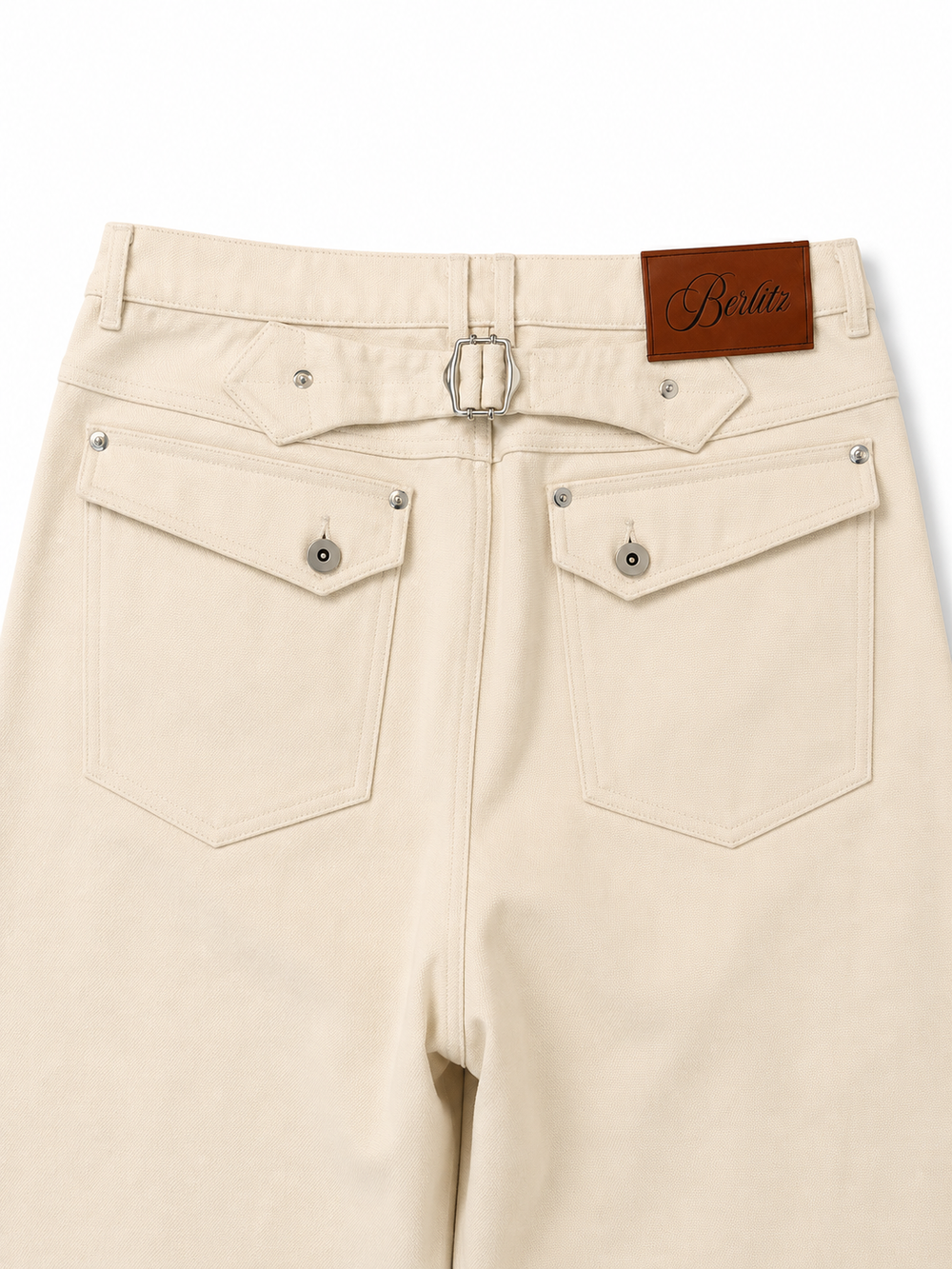Cream Wide Leg Canvas Pant 2
