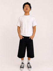 Jet Black Raw Selvedge Baggy Jorts