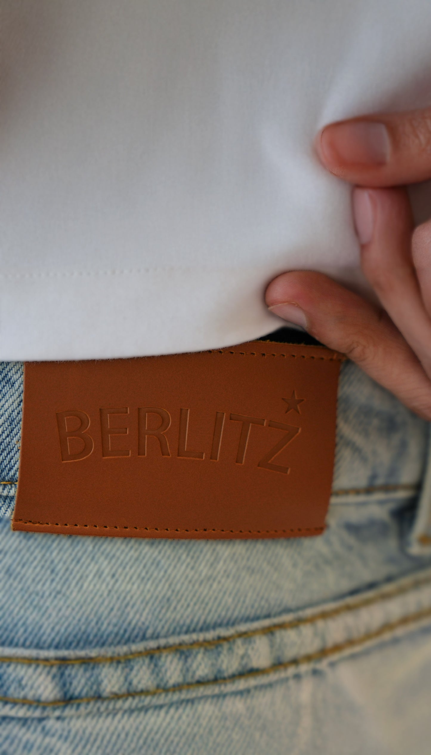 Blue Paint Splatter Denim