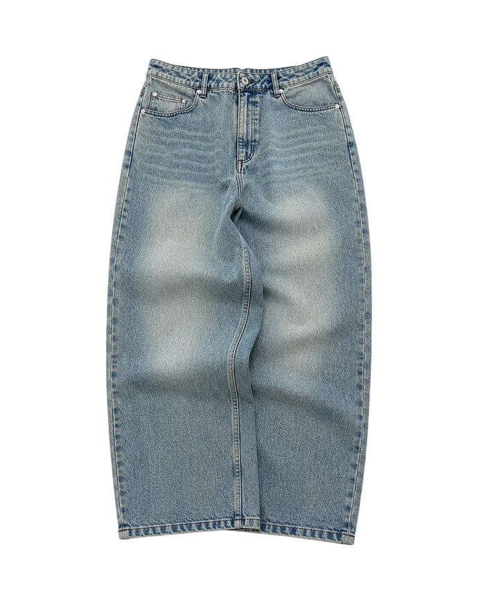 Light Wash Wide Leg Denim