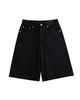 Jet Black Raw Selvedge Baggy Jorts