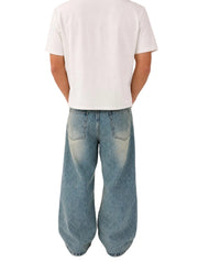 Light Wash Wide Leg Denim