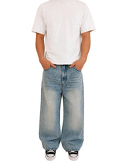 Light Wash Wide Leg Denim