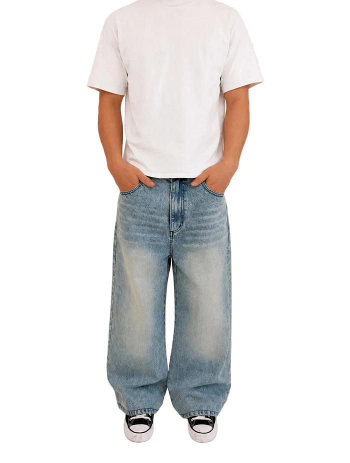 Light Wash Wide Leg Denim