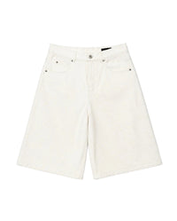 White Raw Selvedge Baggy Jorts