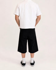 Jet Black Raw Selvedge Baggy Jorts