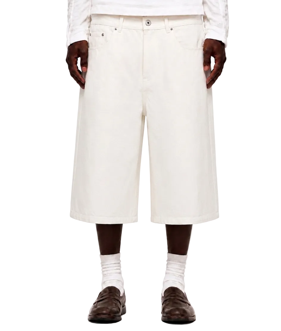 White Raw Selvedge Baggy Jorts 2