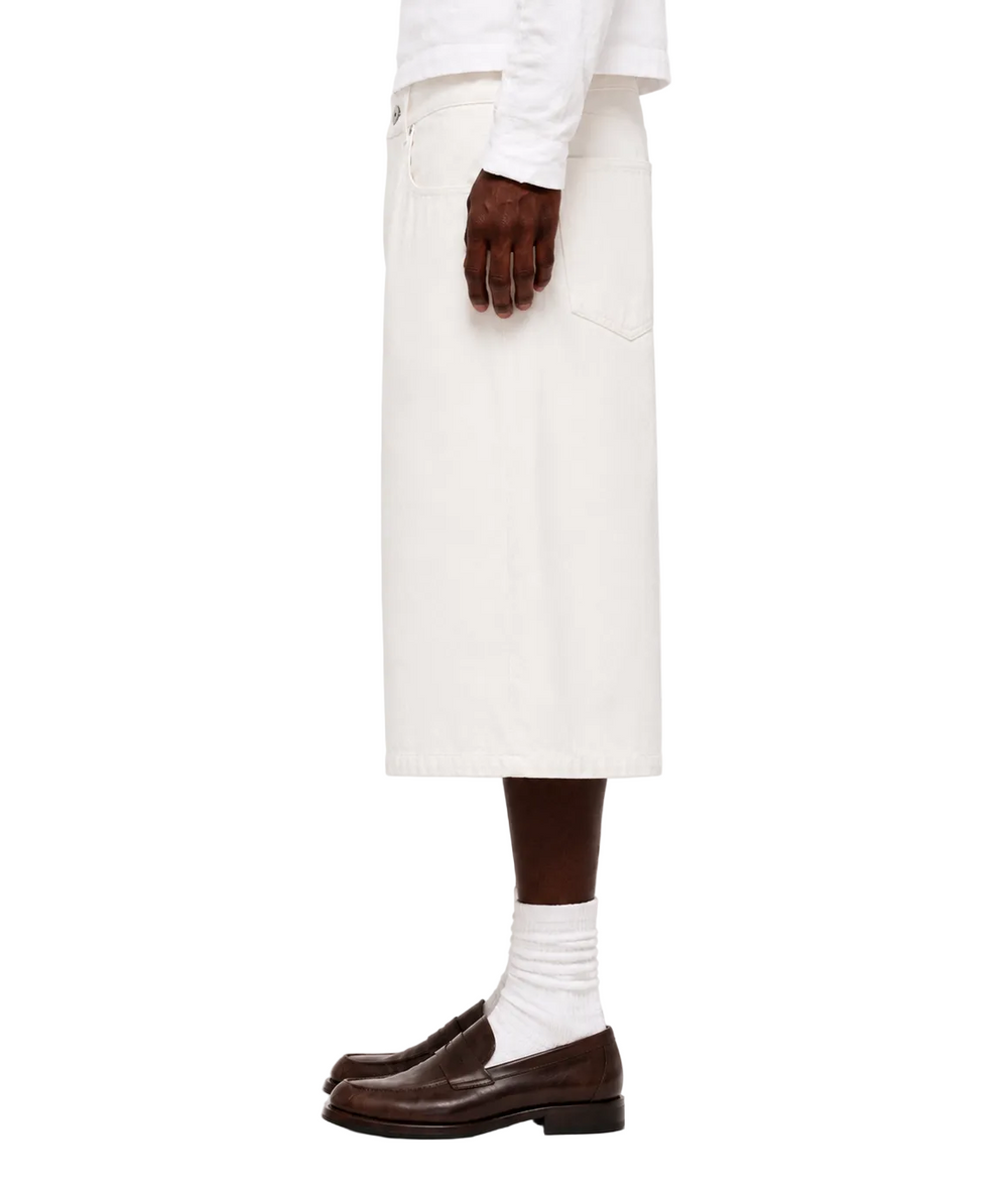 White Raw Selvedge Baggy Jorts 3